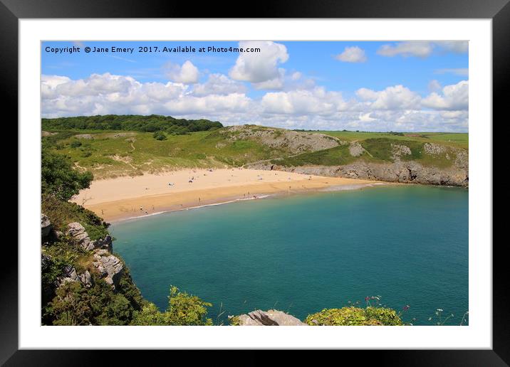 Baraundle Bay, Pembrokeshire, West Wales Framed Mounted Print by Jane Emery