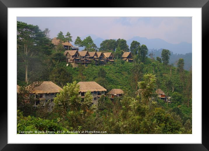 Eco Village Hotel Framed Mounted Print by Jane Emery