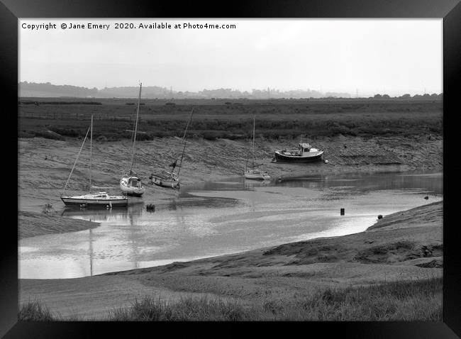 Waiting for the Tide Framed Print by Jane Emery