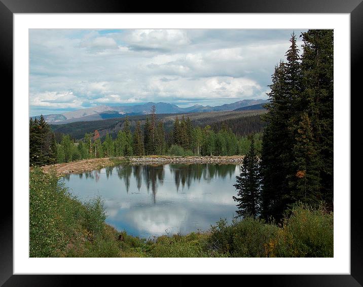  Mountain Lake Framed Mounted Print by JUDY LACEFIELD