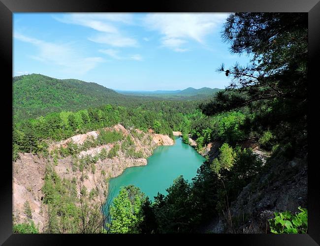  Blue Hole, Arkansas Framed Print by JUDY LACEFIELD