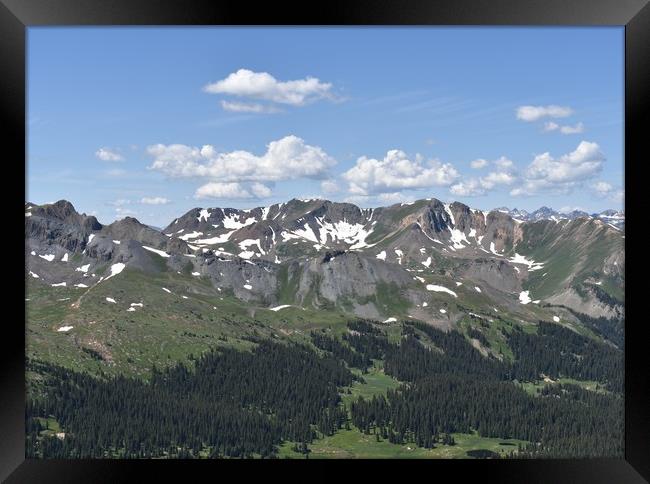 California Pass Colorado Framed Print by JUDY LACEFIELD