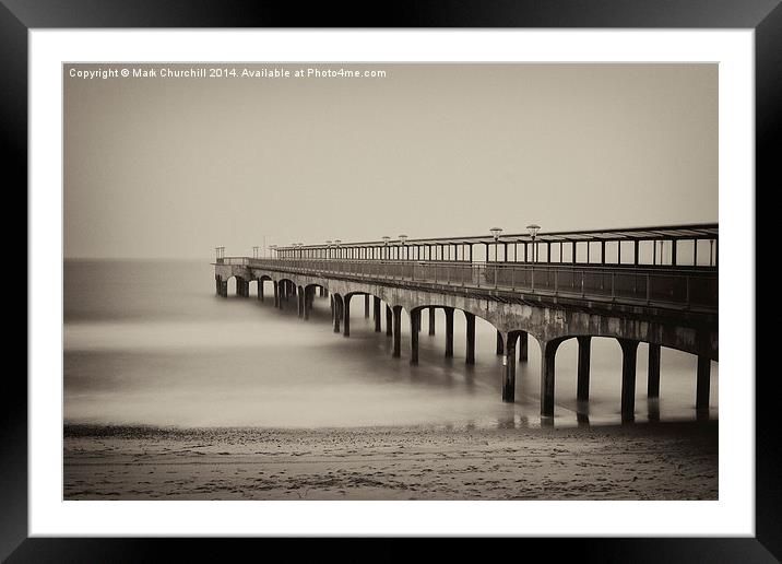 Boscombe Pier Bournemouth Framed Mounted Print by Mark Churchill