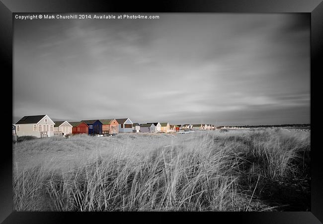  Mudeford Beach Huts Framed Print by Mark Churchill