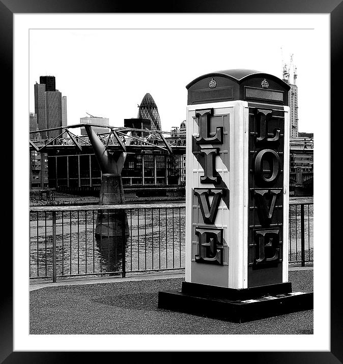 Live. Love. London. Framed Mounted Print by Jeremy Moseley
