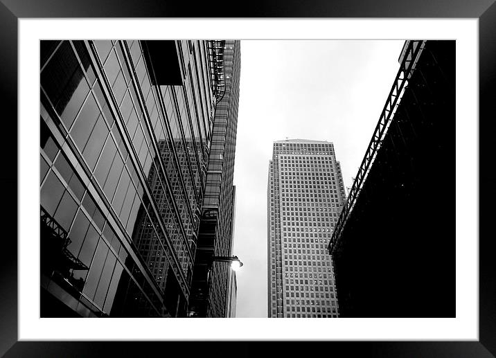  Canary Wharf, London. Framed Mounted Print by Jeremy Moseley