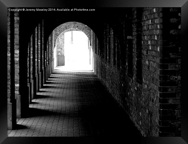 Archway "a light at the end of the tunnel" Framed Print by Jeremy Moseley