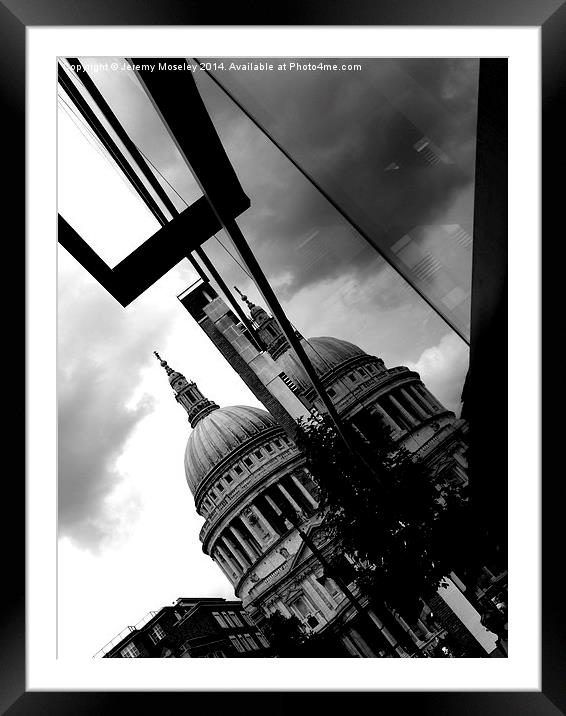 The reflection of St. Paul's cathedral  Framed Mounted Print by Jeremy Moseley