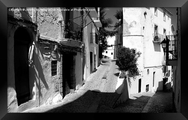 Street Scene, Ibiza.  Framed Print by Jeremy Moseley