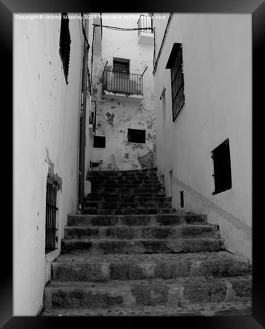 Ibiza steps to nowhere. Framed Print by Jeremy Moseley