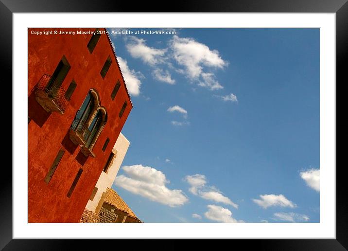 Colourful architecture and wonderful skies, Ibiza. Framed Mounted Print by Jeremy Moseley