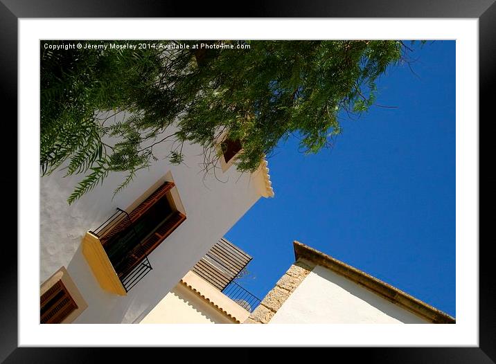 Ibiza blue sky.  Framed Mounted Print by Jeremy Moseley