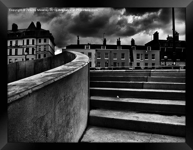 Dark skies, Margate.  Framed Print by Jeremy Moseley