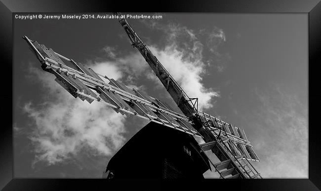 Windmill in the sky Framed Print by Jeremy Moseley