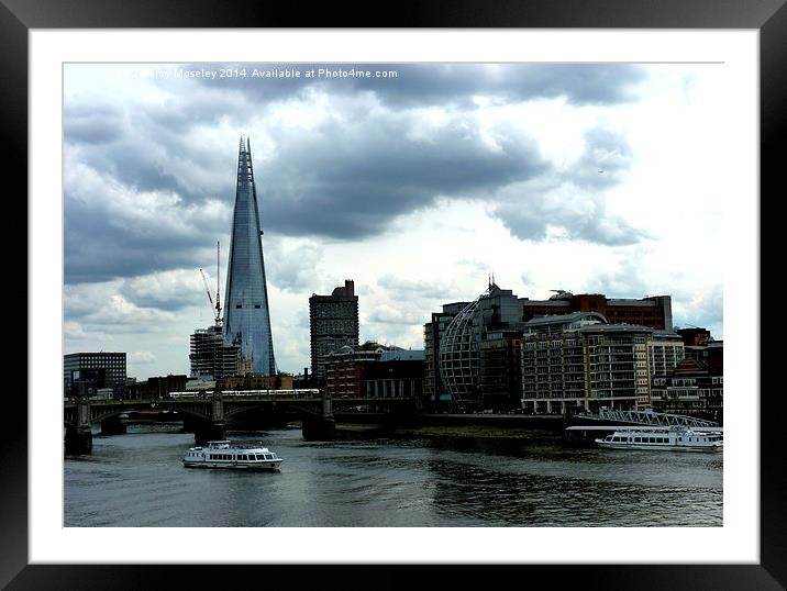 London Skyline.  Framed Mounted Print by Jeremy Moseley