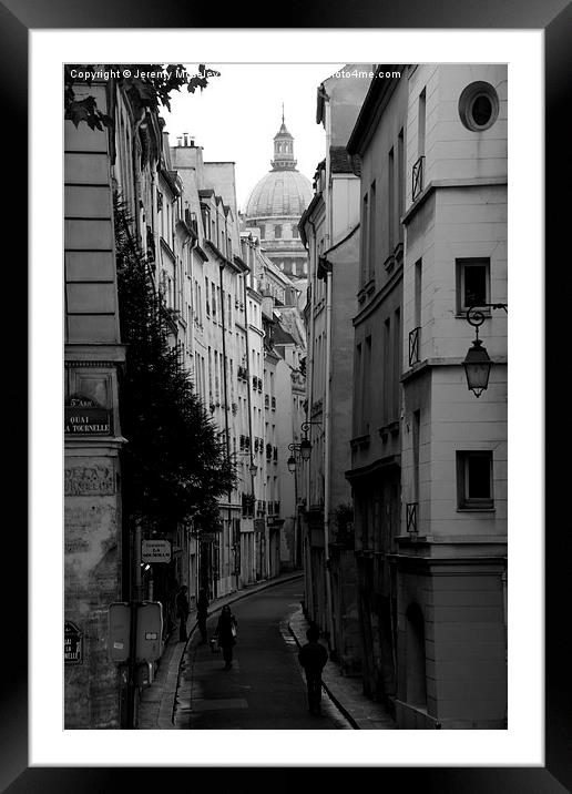Street Scene, Paris.  Framed Mounted Print by Jeremy Moseley
