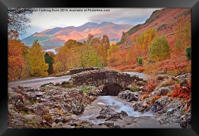  Ashness Bridge in Autumn Framed Print by Carolyn Farthing-Dunn
