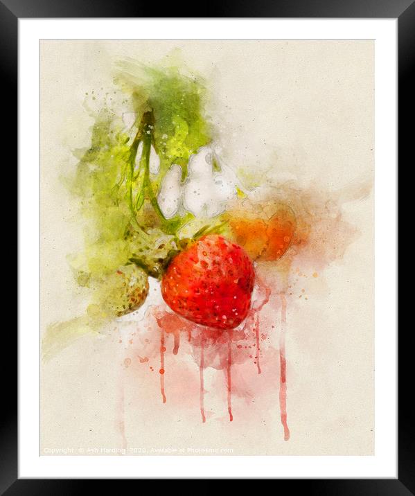 Strawberry Dream Framed Mounted Print by Ash Harding