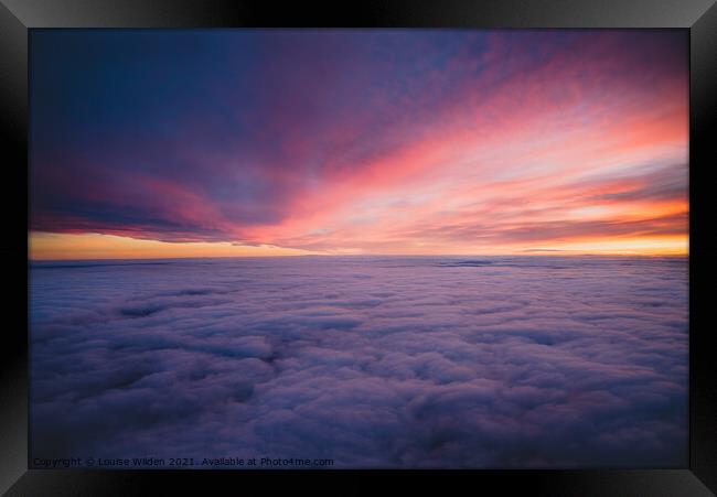 From above the clouds Framed Print by Louise Wilden