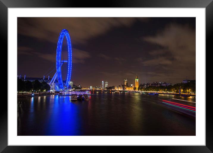 The London Eye Framed Mounted Print by Louise Wilden