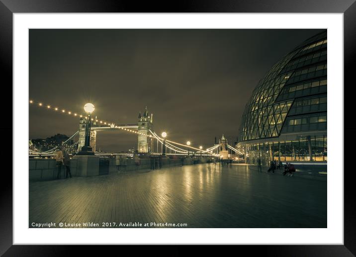 A view of Tower Bridge Framed Mounted Print by Louise Wilden