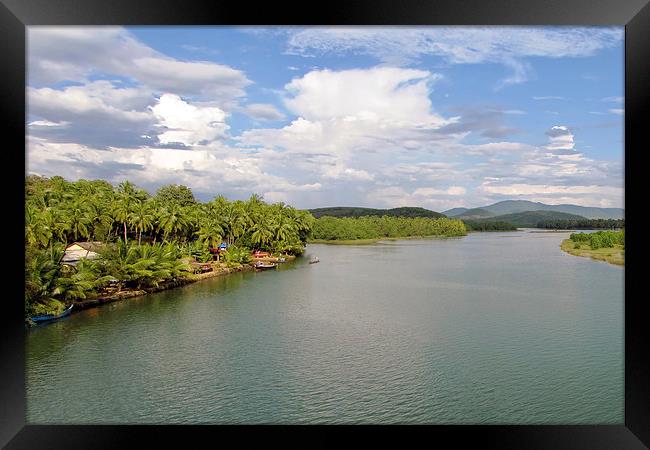 Sharavati river Framed Print by Lalam M