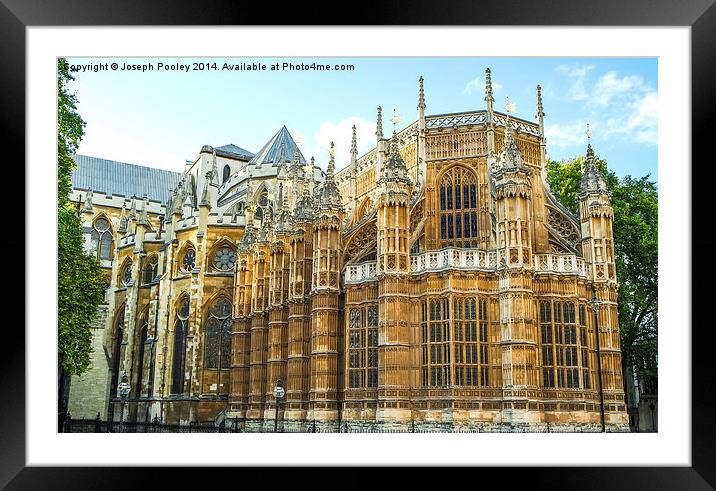  Westminster Abbey Framed Mounted Print by Joseph Pooley