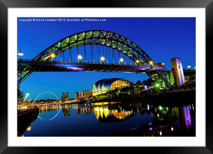 Tyne Bridge, Newcastle Framed Mounted Print by David Coldwell