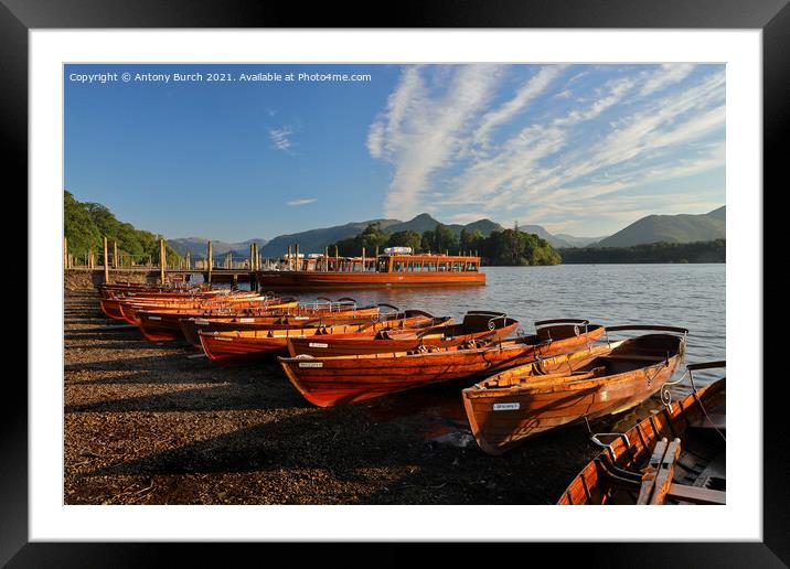 Derwent Hire Boats Framed Mounted Print by Antony Burch