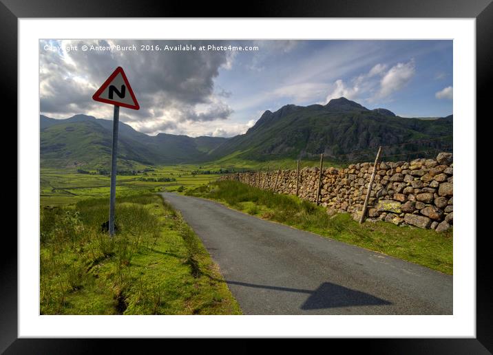 The Road to the Langdales Framed Mounted Print by Antony Burch