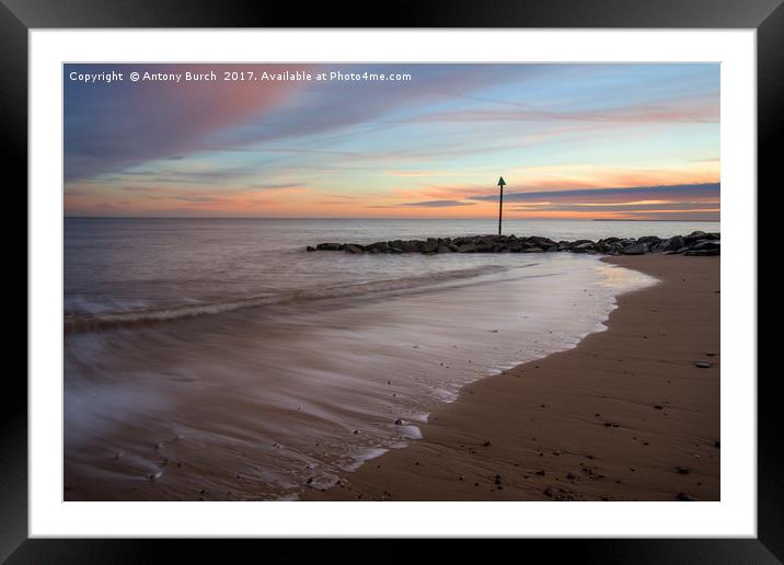 Felixtowe Sunset 2 Framed Mounted Print by Antony Burch