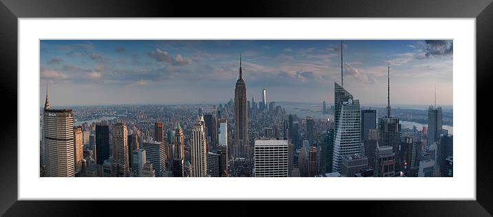  New York from the "Top of the Rock" Framed Mounted Print by Roberto Bettacchi