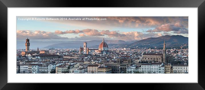  Florence from Michelangelo Square Framed Mounted Print by Roberto Bettacchi