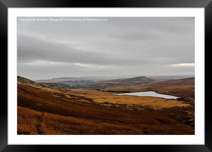  March Haigh Reservoir Marsden Framed Mounted Print by Jonathan Wragg