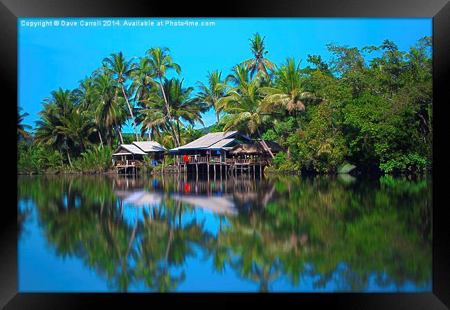Reflections of Cambodia Framed Print by Dave Carroll