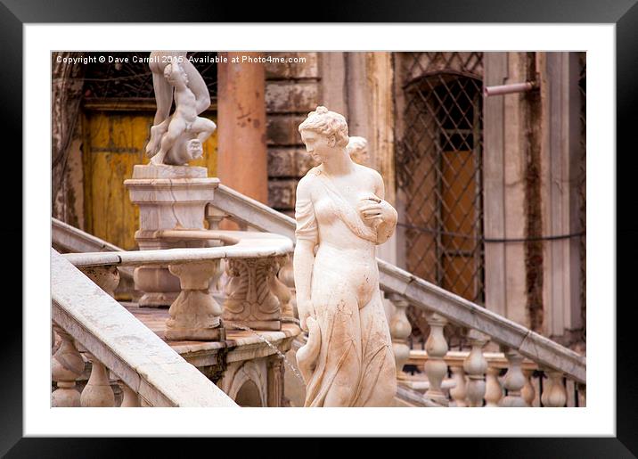  Nymph at the Piazza Pretoria, Sicily Italy Framed Mounted Print by Dave Carroll