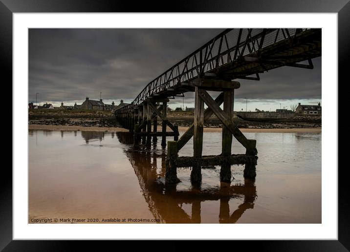 Lossiemouth East Beach Bridge Framed Mounted Print by Mark Fraser