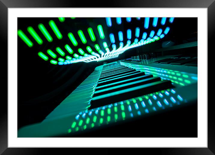  Neon Keys Framed Mounted Print by benny hawes