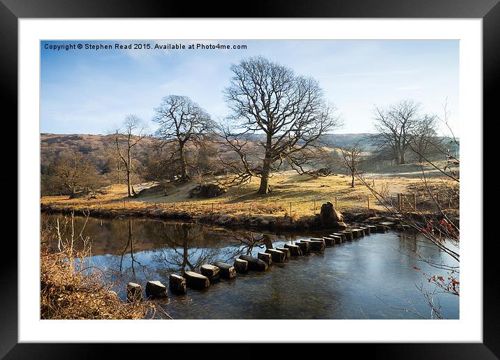Stepping Stones on the River Rothay Framed Mounted Print by Stephen Read