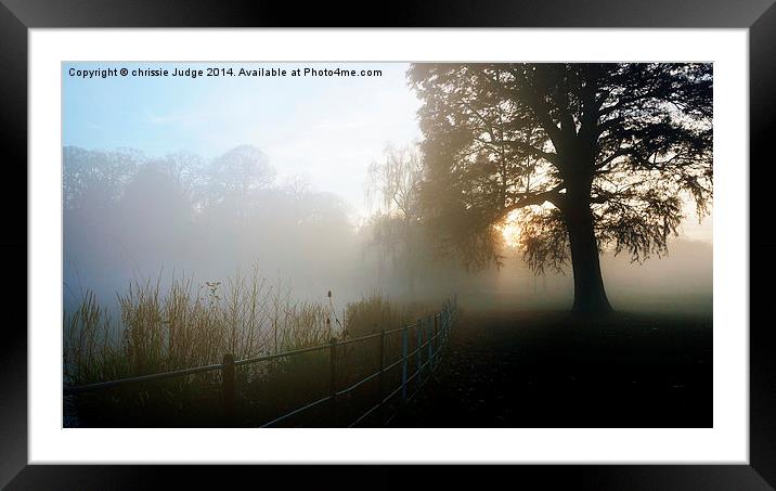  misty morning sunrise over pond  in Hampstead - h Framed Mounted Print by Heaven's Gift xxx68