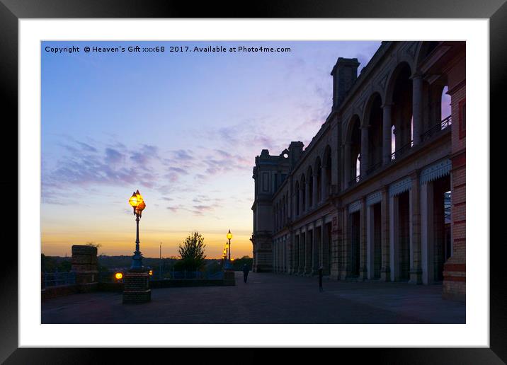 Alexandra palace London sunset in the autumn 2017 Framed Mounted Print by Heaven's Gift xxx68