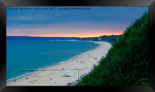 West Cliff Bournemouth Dorset Uk  Framed Print by Heaven's Gift xxx68