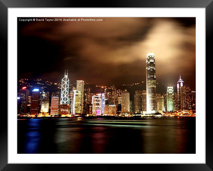 Storm Clouds over Hong Kong Framed Mounted Print by David Taylor