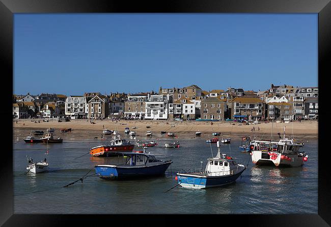  St Ives Harbour Framed Print by Robert Sherwood