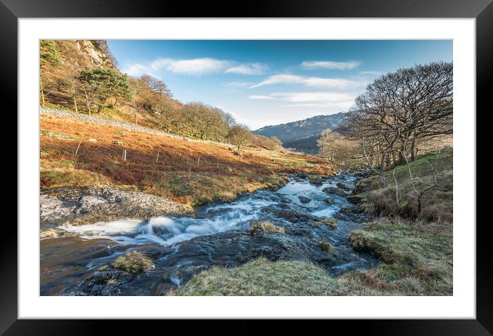 Winter rapids Framed Mounted Print by Jonathon barnett