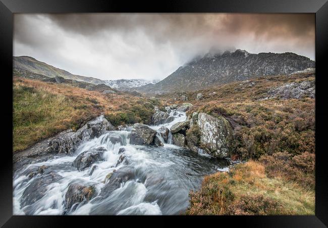 Mountain falls Framed Print by Jonathon barnett