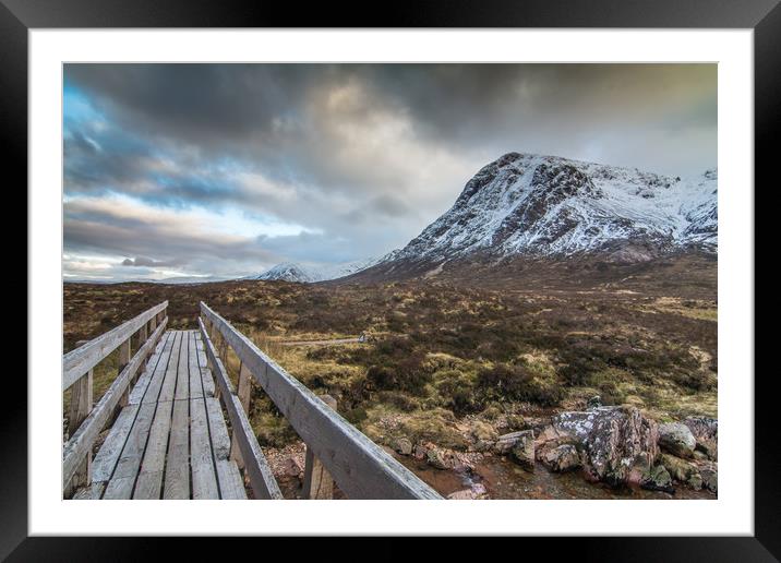 Mountain bridge Framed Mounted Print by Jonathon barnett