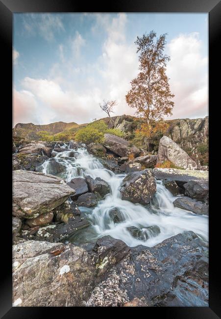 Ogwen Falls Snowdonia Framed Print by Jonathon barnett