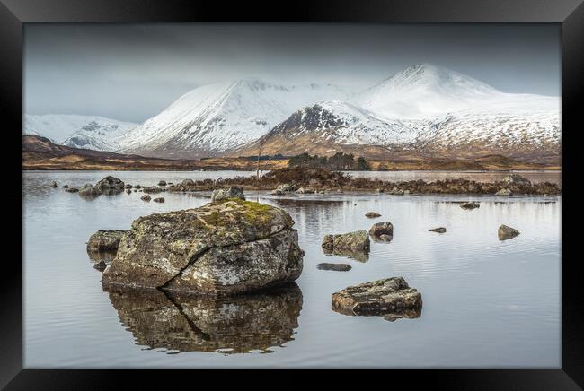 Loch Ba reflections Framed Print by Jonathon barnett