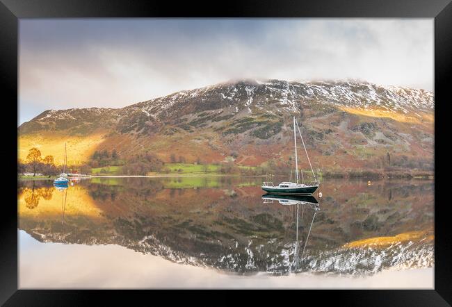 Ullswater reflections Lake District Framed Print by Jonathon barnett